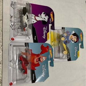 Disney set of 3 HotWheels